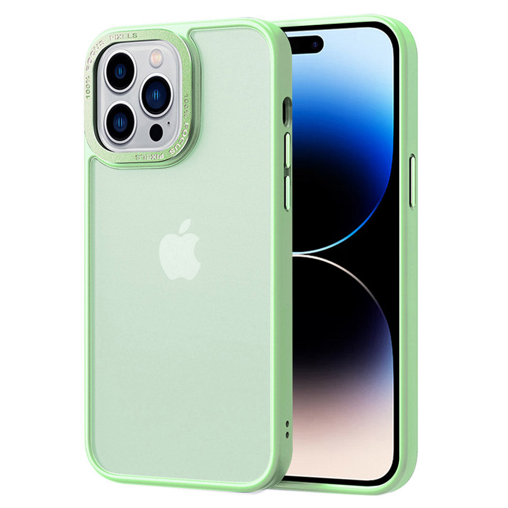 PC TPU Case for iPhone 14 Pro Max Metal Camera Frame Translucent Matte Skin-touch Phone Cover PC TPU Case for iPhone 14 Pro Max Metal Camera Frame Translucent Matte Skin-touch Phone Cover